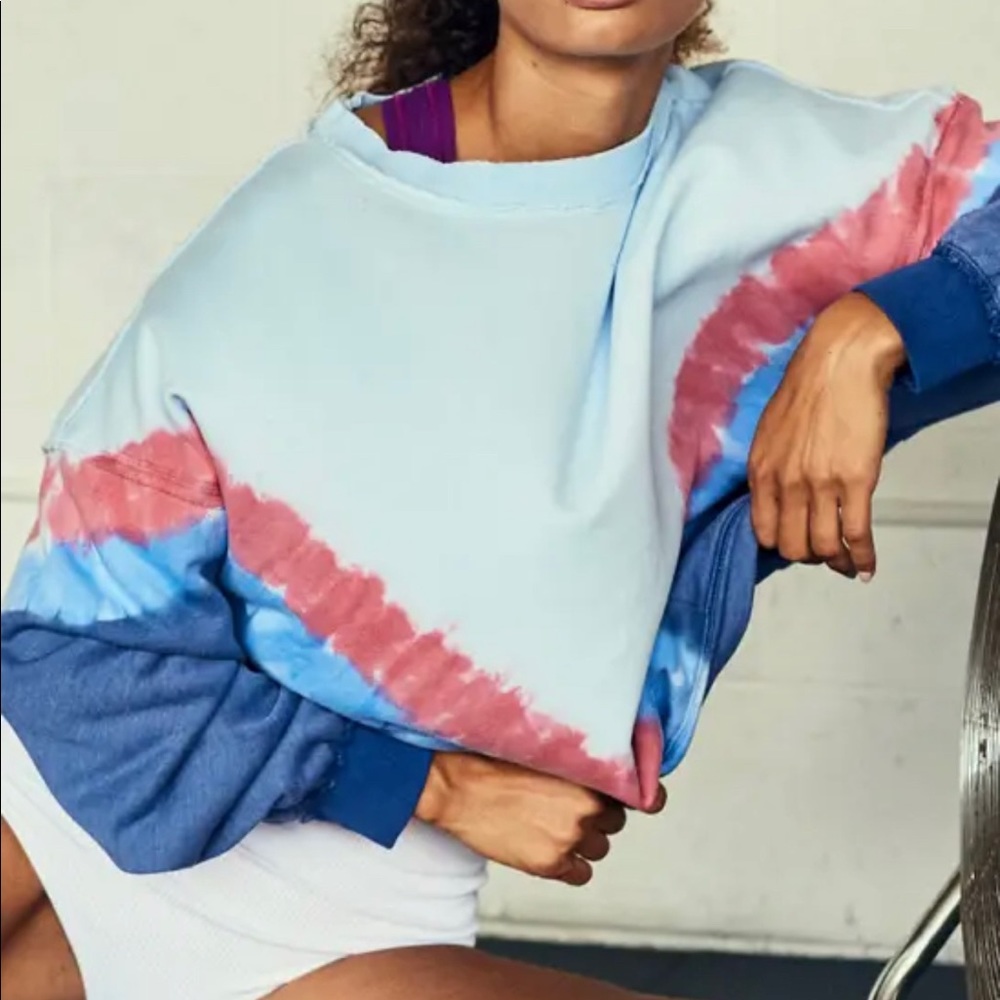 FREE PEOPLE Ombré Metti Pullover Sweatshirt